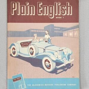 Plain English Workbook Book 1 by The McCormick-Mathers Publishing 1953 Ephemera